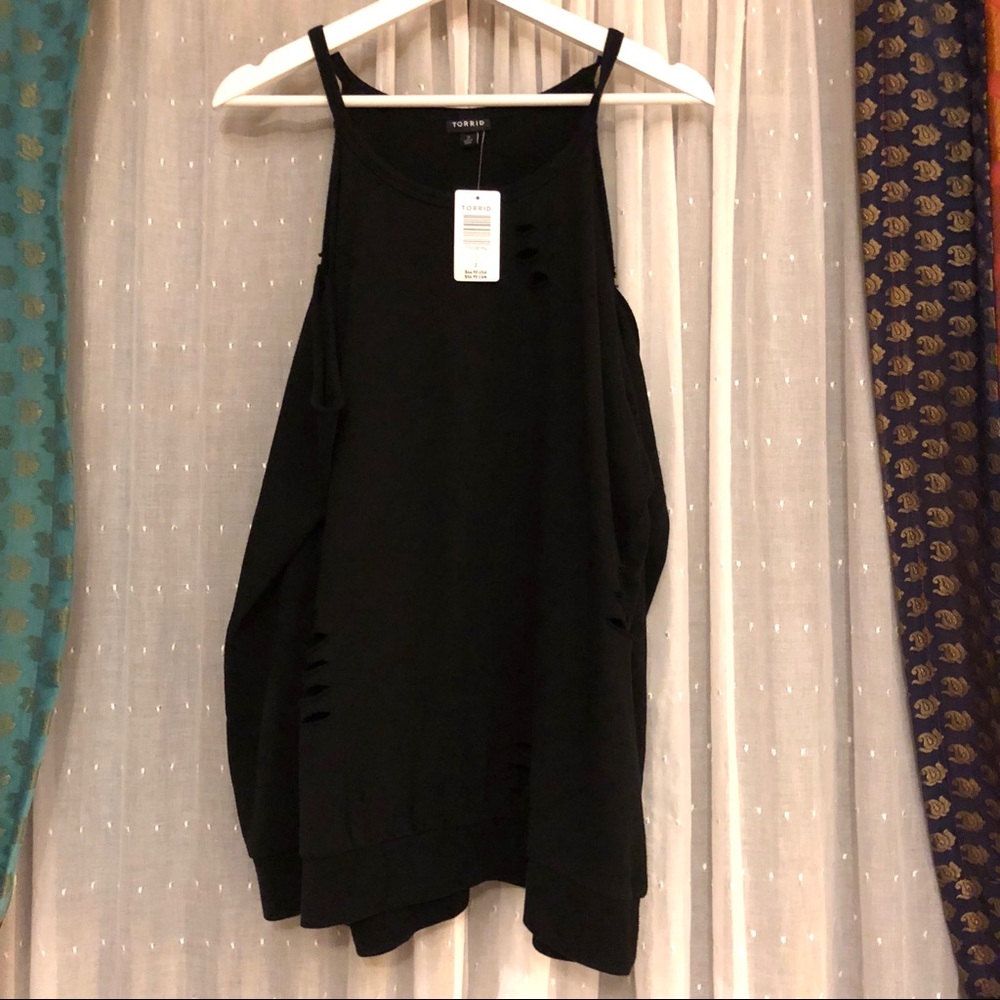 Torrid Deconstructed Sweatshirt 2X NWT